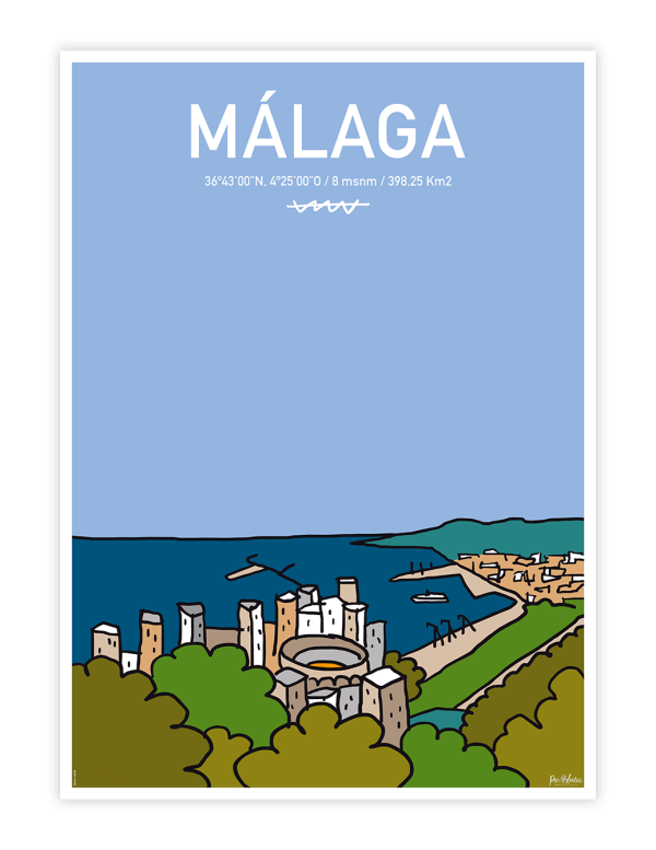 Málaga Coordinates Print - Image 2