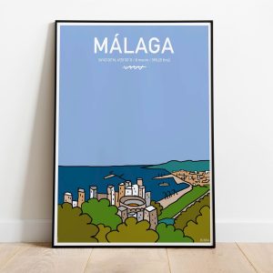 Málaga Coordinates Print