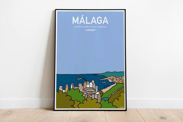 Málaga Coordinates Print