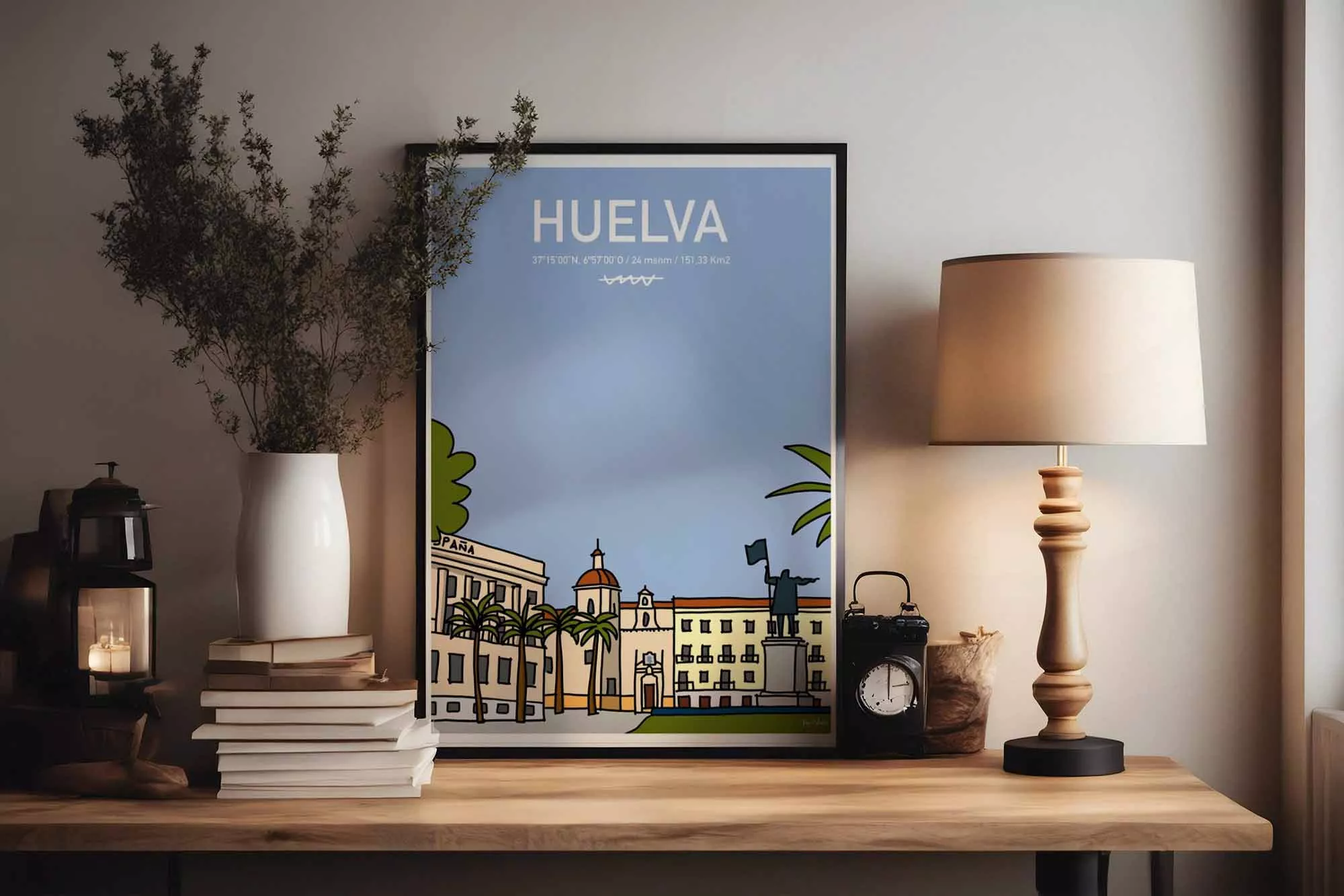 Lámina de la ciudad de Huelva